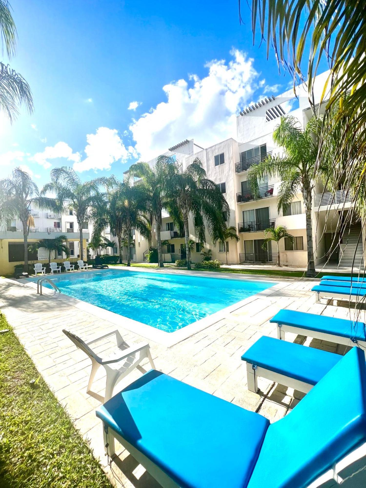 Departamento Blue Vacacional Apartment Плая дел Кармен Екстериор снимка